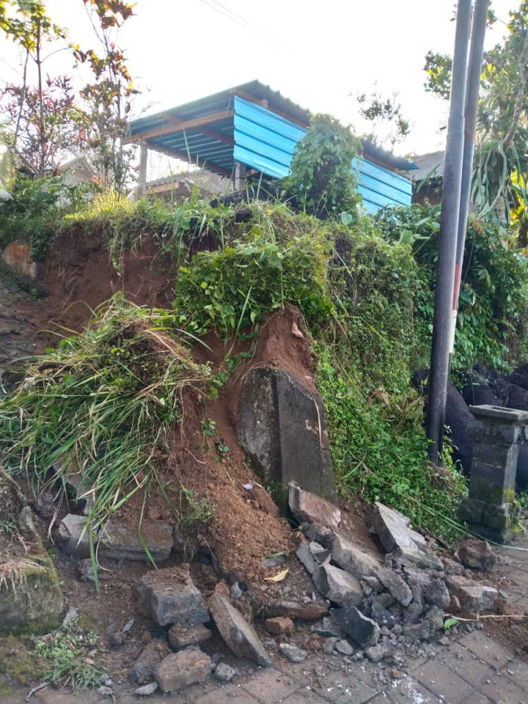 Senderan Jebol di Banjar Nungnung, Desa Pelaga, Kecamatan Petang Tanggal 03 Januari 2024